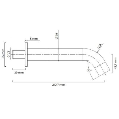 Wylewka do baterii wannowej złoty szczotkowany 39100810 Oltens Molle