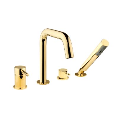 Bateria wannowo-prysznicowa nawannowa złoty połysk 34200800 Oltens Molle