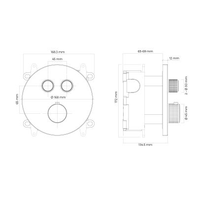 Bateria wannowo-prysznicowa podtynkowa z termostatem czarny mat 34601300 Oltens Onega