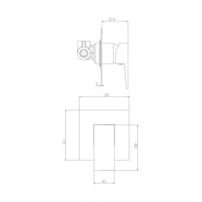 Omnires Fresh FR7145CR bateria prysznicowa podtynkowa