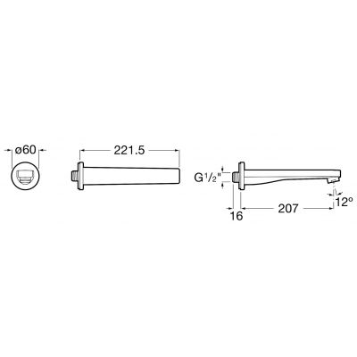 Roca Naia Black A5253089CN wylewka do baterii