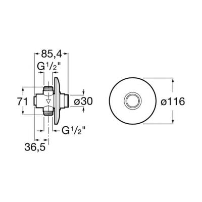 Zawór pisuarowy A5A9077C00 Roca Instant