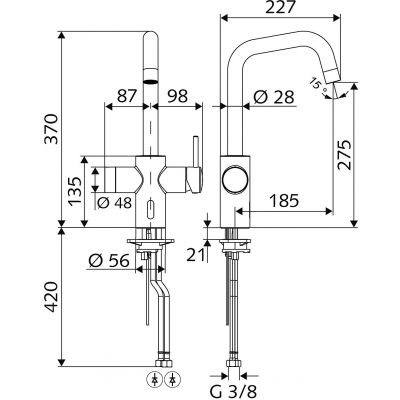 Bateria kuchenna stojąca chrom 002420699 Schell Grandis