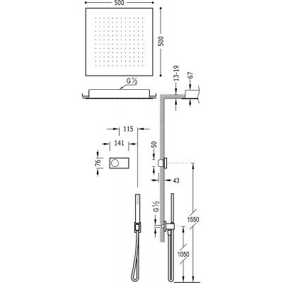 Tres Shower Technology 09286561 zestaw prysznicowy