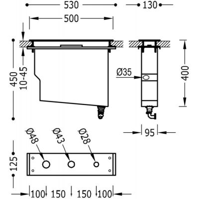 Element do montażu nawannowego 162245 Tres Selection