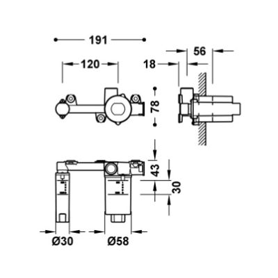Element podtynkowy 20830002 Tres