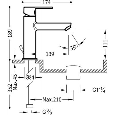 Tres Lex-Tres 186203 bateria umywalkowa