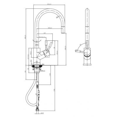 Villeroy & Boch Umbrella 92540005 bateria kuchenna stojąca grafit/szary