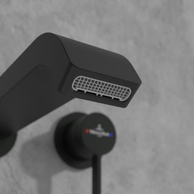 Bateria umywalkowa podtynkowa czarna TVZ106003000K5 Villeroy & Boch Dawn