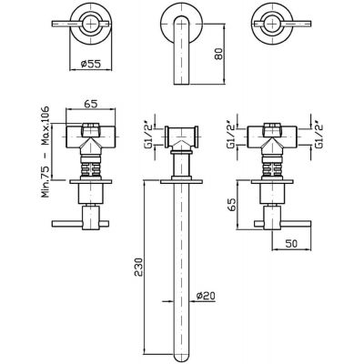 Bateria umywalkowa ZHL761XP91 Zucchetti Helm