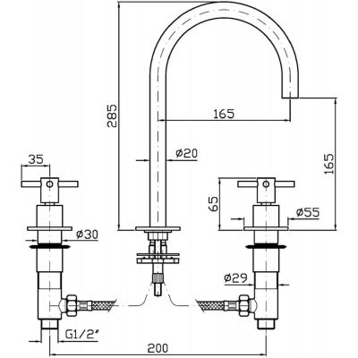 Bateria umywalkowa ZHM516XP81G2 Zucchetti Helm
