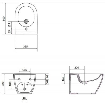 Bidet wiszący K117001 Cersanit Zen