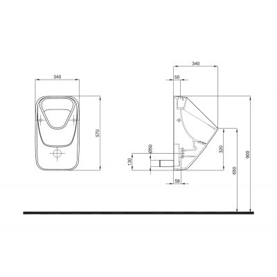 Pisuar 238150000 Geberit Alivio