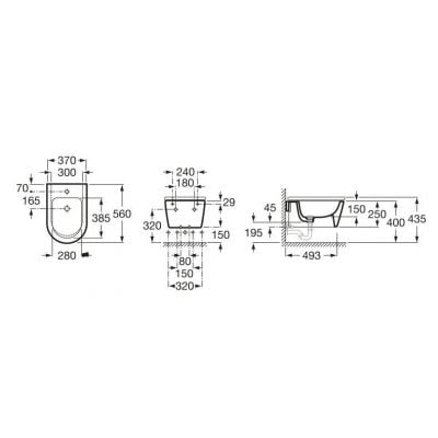 Bidet wiszący A357525000 Roca Inspira