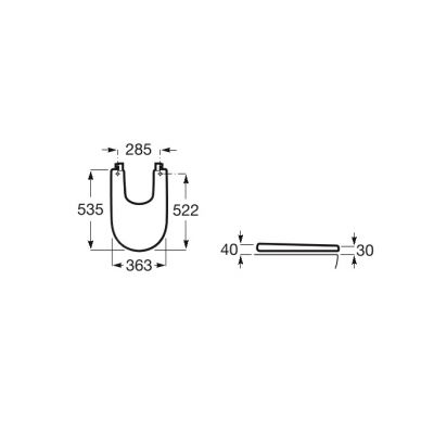 Deska bidetowa A8062A200B Roca Meridian