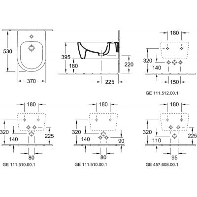 Bidet wiszący 54050001 Villeroy & Boch Avento