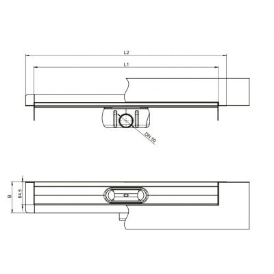 Korpus odpływu liniowego 88.5 cm 90108532 ACO ShowerDrain C