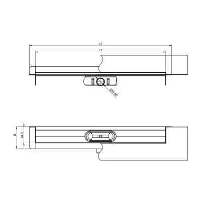 Korpus odpływu liniowego 118.5 cm stal 90108554 ACO ShowerDrain C
