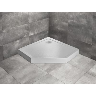 Brodzik pięciokątny 80x80 cm biały SDRPT80800504S Radaway Doros PT Compact