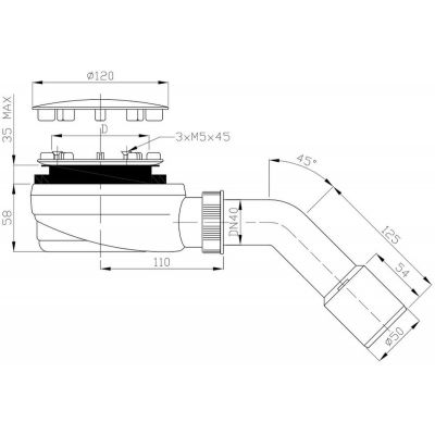 Syfon do brodzika R580W Radaway
