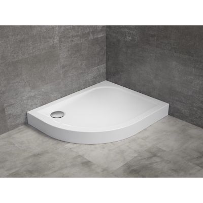 Brodzik półokrągły 100x80 cm biały SDE108005R Radaway Delos E Compact