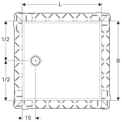 Panel do natrysków bezbrodzikowych 120x90 cm biały 154273111 Geberit Setaplano