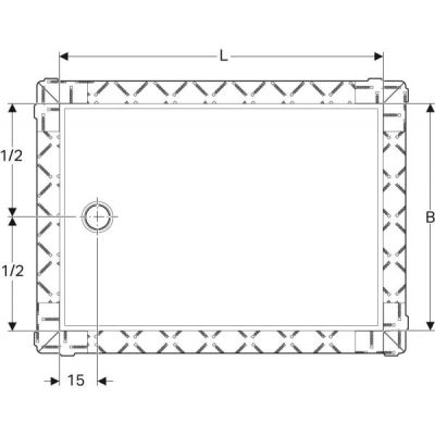 Panel do natrysków bezbrodzikowych 100x80 cm biały 154282111 Geberit Setaplano