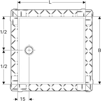 Panel do natrysków bezbrodzikowych 120x120 cm biały 154290111 Geberit Setaplano