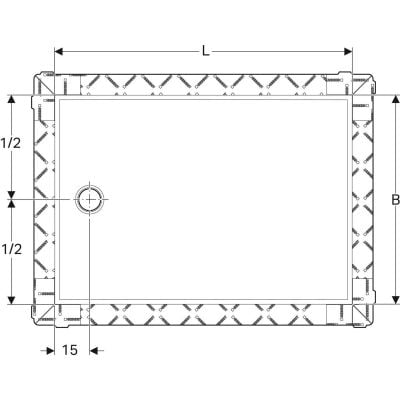 Panel do natrysków bezbrodzikowych 90x75 cm biały 154292111 Geberit Setaplano