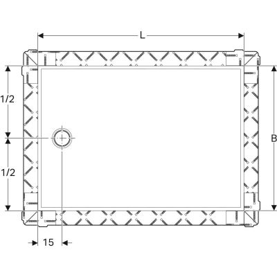 Panel do natrysków bezbrodzikowych 170x75 cm biały 154293111 Geberit Setaplano