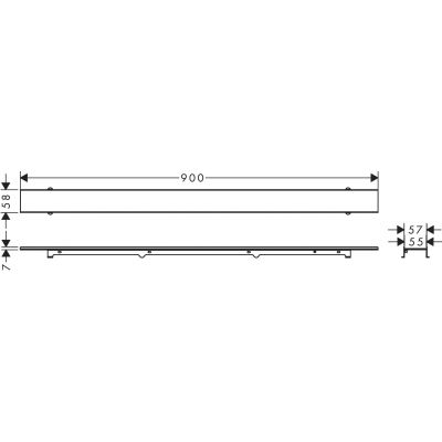 Element zewnętrzny odpływu 90 cm 56031000 Hansgrohe RainDrain Rock