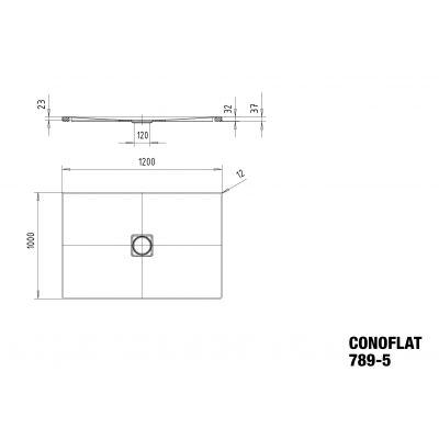 Brodzik prostokątny 120x100 cm 465947982711 Kaldewei Conoflat