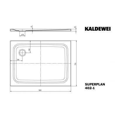 Brodzik prostokątny 100x75 cm biały 430200010001 Kaldewei Superplan