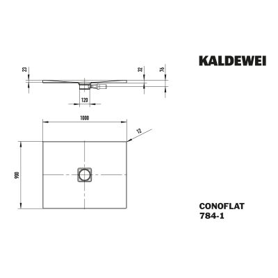 Brodzik prostokątny 100x90 cm 465400013001 Kaldewei Conoflat