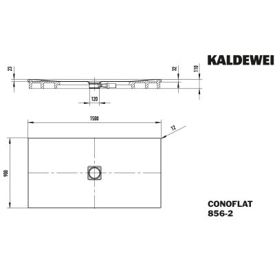 Brodzik prostokątny 150x90 cm biały 467248040001 Kaldewei Conoflat