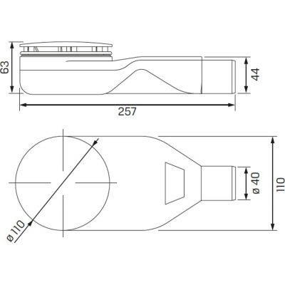 Syfon do brodzika S0039 New Trendy Thino