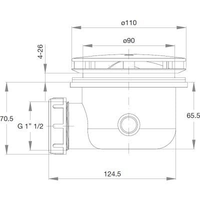 Syfon do brodzika ST659035NST45BP Omnires CGS