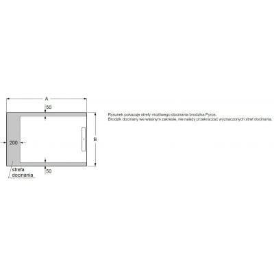 Brodzik prostokątny z syfonem 120x80 cm kawowy AP9014B032003660 Roca Pyros