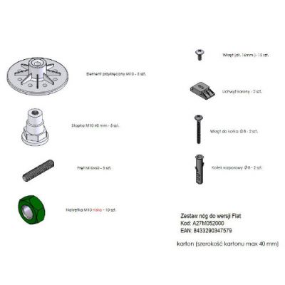 Nogi do brodzika A27M052000 Roca
