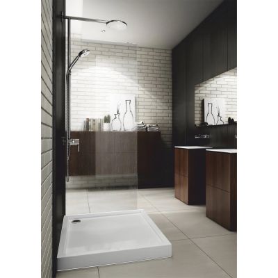 Brodzik prostokątny z syfonem 100x90 cm biały 34845 Schedpol Competia New