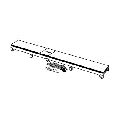 Ruszt odpływu prysznicowego 120 cm czarny 737498 Viega Advantix