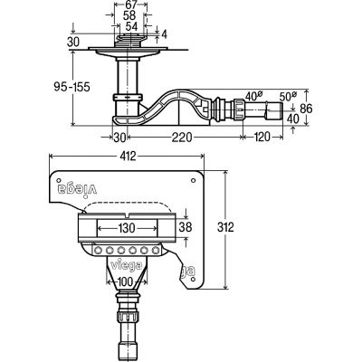 Korpus odpływu liniowego cm 794408 Viega Advantix