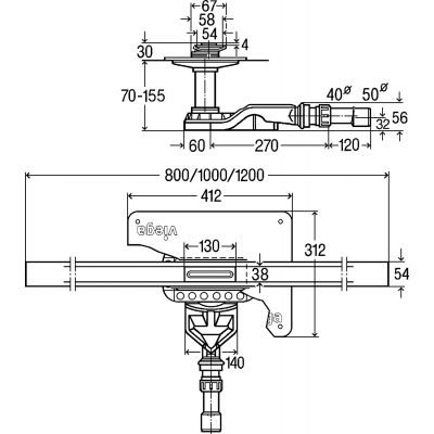 Odpływ liniowy 80 cm stal 794491 Viega Advantix