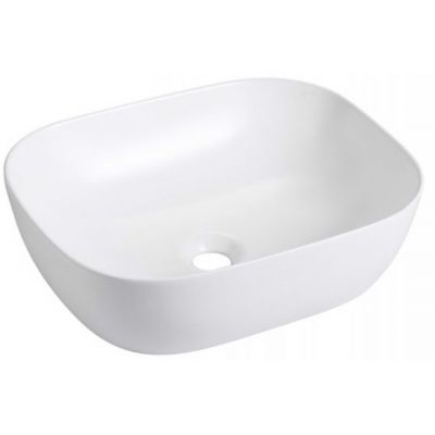 Umywalka 49x40 cm prostokątna nablatowa biała 4072 Bathco Spain Olea