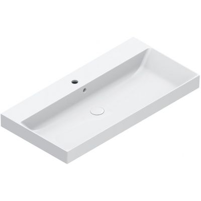 Umywalka 100x50 cm prostokątna nablatowa biała 0121001001 Catalano Zero