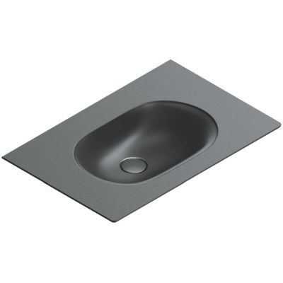 Umywalka 60x50 cm prostokątna ścienna-meblowa czarna 0520610022 Catalano Sfera