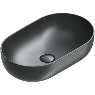 Umywalka 60x37 cm owalna nablatowa czarna 0522610022 Catalano Sfera