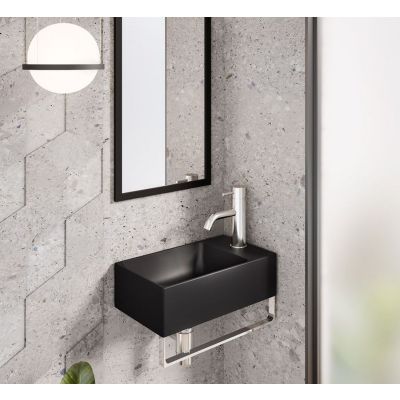 Umywalka 40x23 cm prostokątna ścienna czarna 0220410022 Catalano Verso