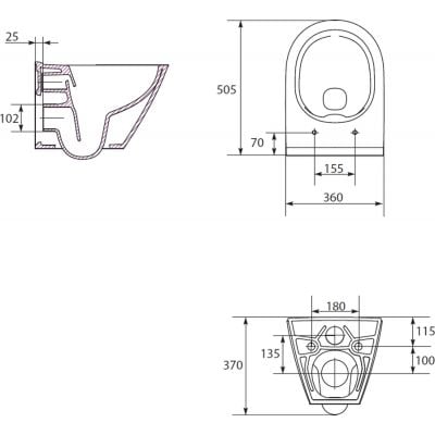Zestaw miska + deska wolnoopadająca K701104 Cersanit City