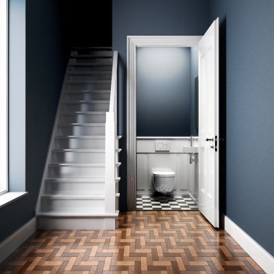 Miska WC z deską wolnoopadającą wisząca bez kołnierza biały połysk CL0401080 Clou Hammock